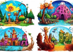 儿童故事简笔画4幅图；儿童故事简笔画图片大全大图