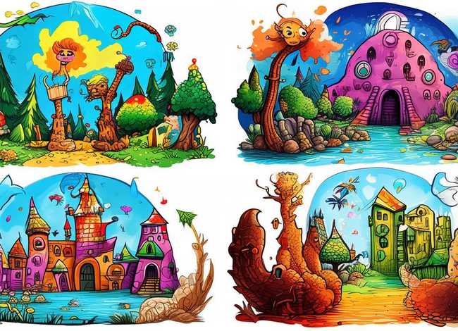儿童故事简笔画4幅图；儿童故事简笔画图片大全大图