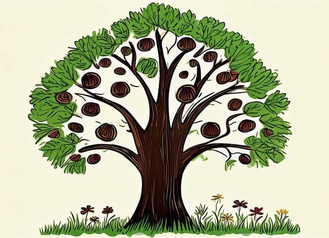 儿童板栗简笔画 板栗的画法儿童简笔