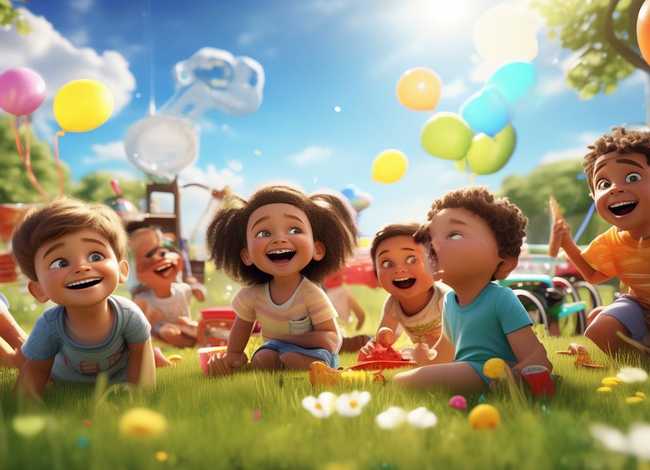 关于快乐童年的故事简短；关于快乐童年的语句