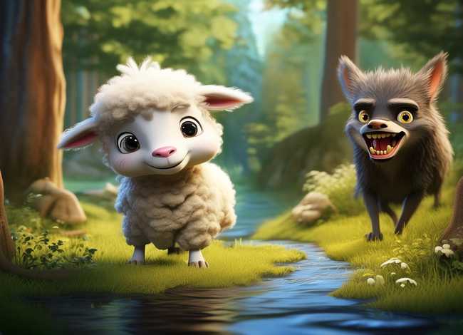儿童故事狼和小羊羔 幼儿故事狼和小羊文字版视频