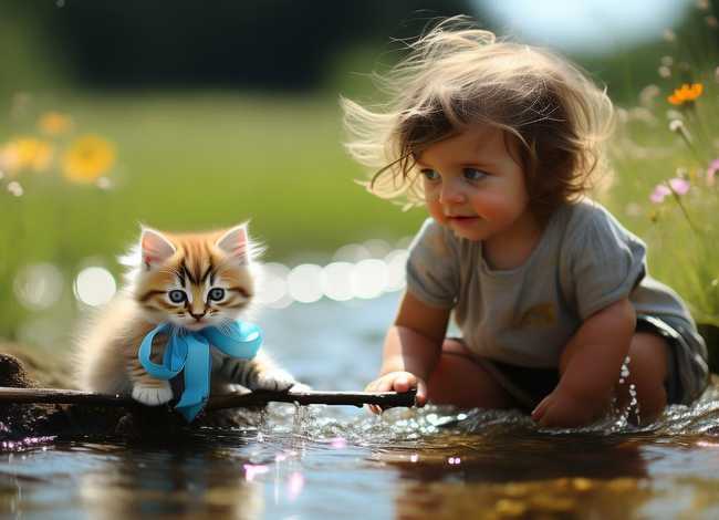 儿童简单的故事小猫钓鱼 - 少儿故事小猫钓鱼的故事