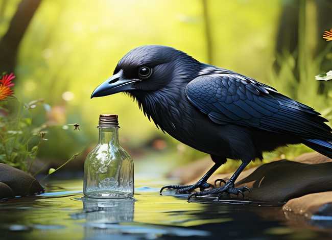 乌鸦喝水的故事幼儿版 - 乌鸦喝水的故事幼儿版图片