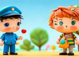 儿童故事小偷和警察的故事；小偷和警察的儿童画画
