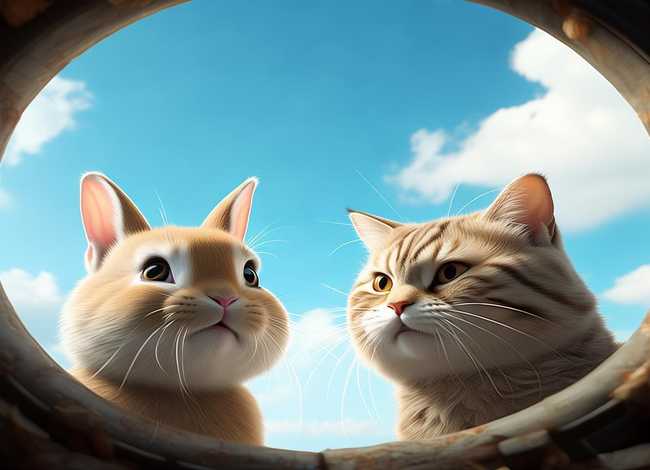 兔小贝故事坐井观天，猫小帅坐井观天的故事