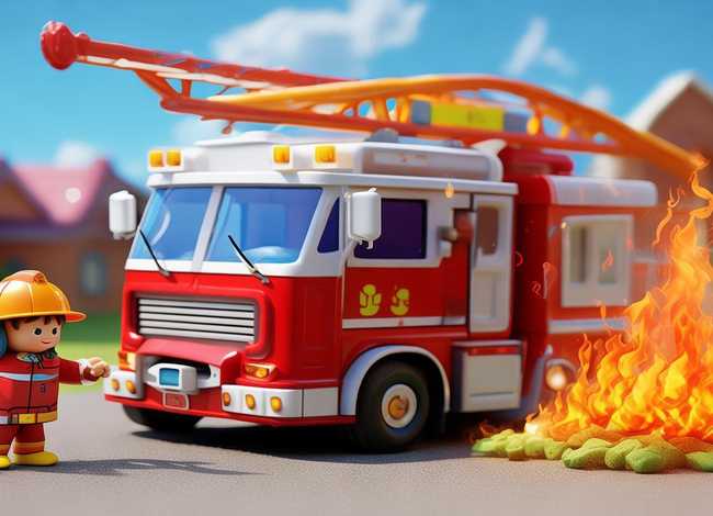 儿童故事消防员ppt、幼儿故事消防员灭火