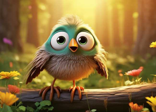 懒惰的小鸟儿童故事 - 幼儿故事懒惰的小鸟