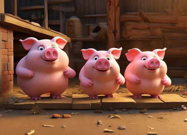 小儿睡前故事三只小猪 - 小儿睡前故事三只小猪图片