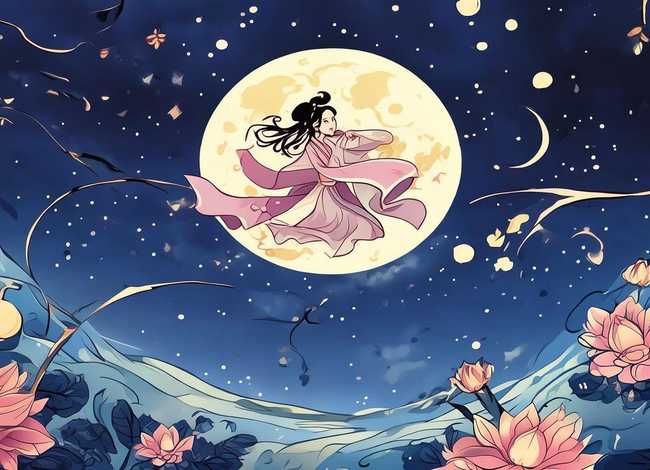 嫦娥奔月的神话故事手抄报简笔画图案；嫦娥奔月的神话故事手抄报简笔画图案大全