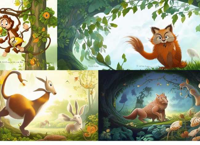 动物故事画怎么画一4一6个画面；动物故事的画怎么画
