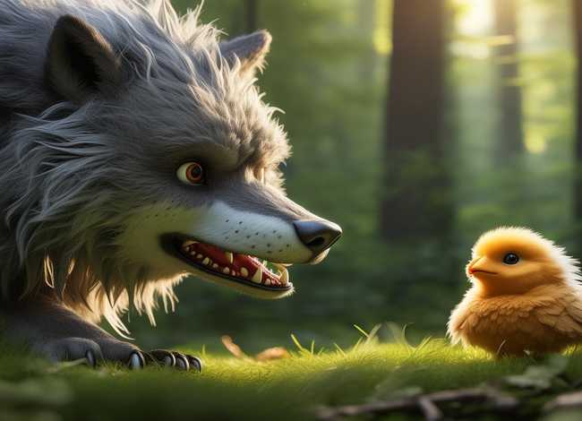 大灰狼和小鸡的故事，大灰狼和小鸡的故事大全文字
