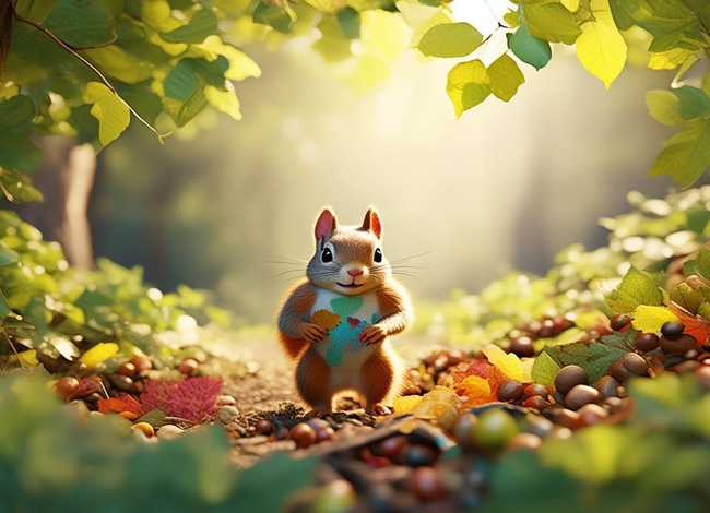 儿童故事松鼠的美好生活，松鼠的美好生活绘本