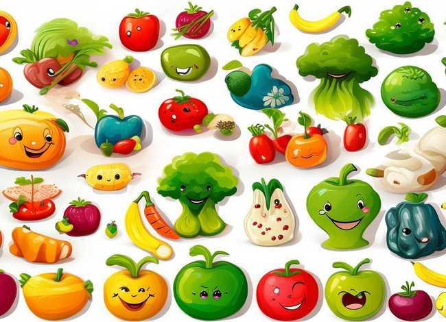 儿童水果蔬菜卡片，儿童水果蔬菜卡片图片大全