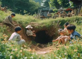 儿童地道战故事书 - 地道战儿童图片