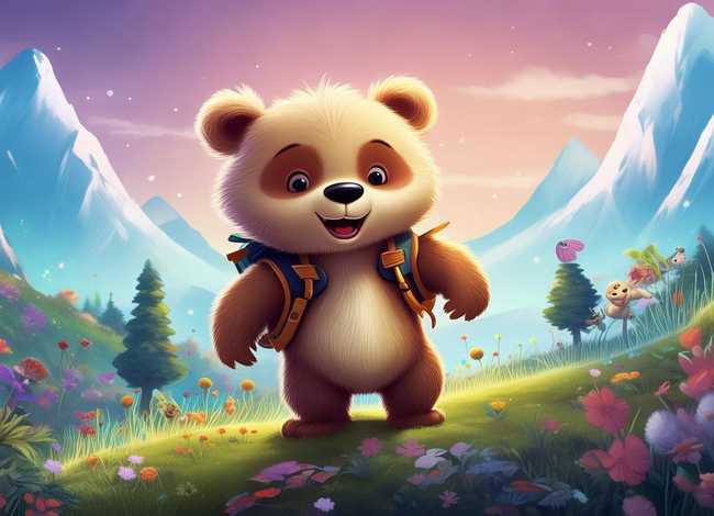 小熊爬山的故事儿童 三岁故事宝宝睡前故事文字小熊爬山