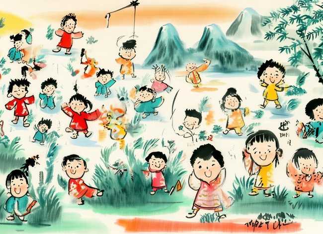 儿童6-9岁水墨画故事 7一9岁儿童水墨画