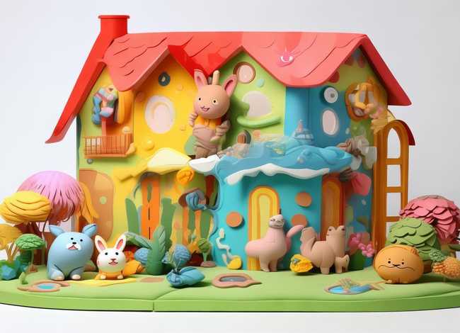 儿童动物房子模型；儿童动物房子模型制作