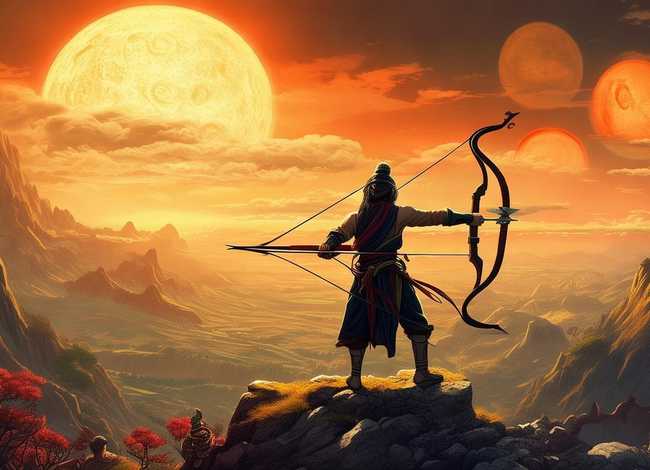 后羿射日绘本故事、后羿射日绘本故事视频