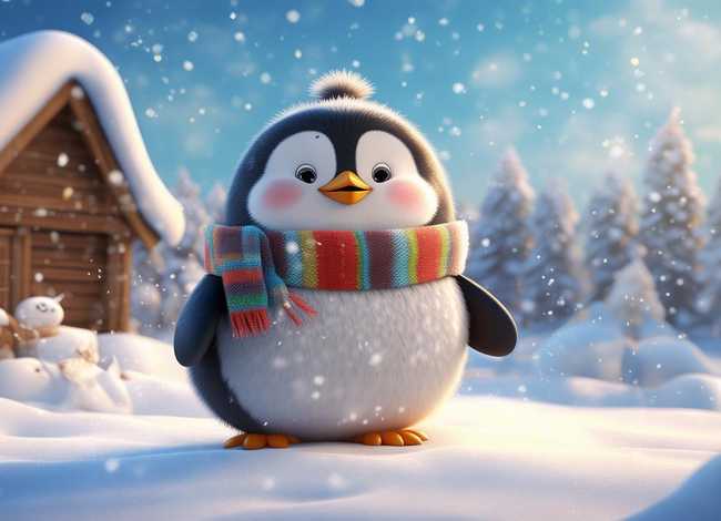 企鹅雪宝的故事 雪地宝宝-企鹅的故事