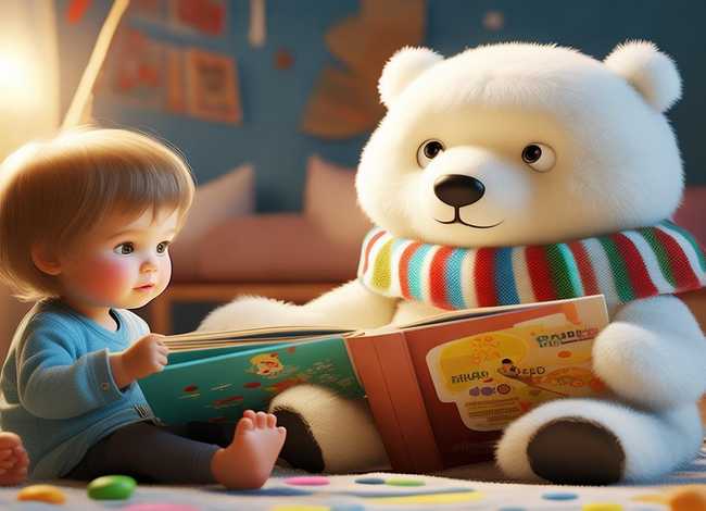 儿童故事书0-3岁早教北极熊；北极熊幼儿故事