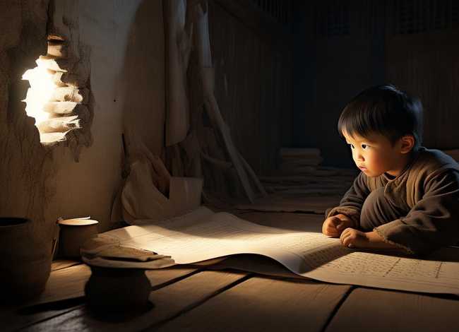 历史儿童故事典故凿壁偷光 - 幼儿历史故事凿壁偷光