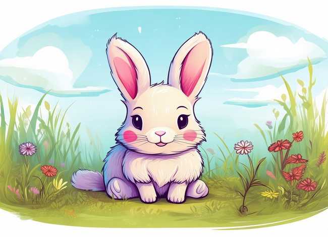 小兔子故事简笔画图片、小兔子故事简笔画图片彩色