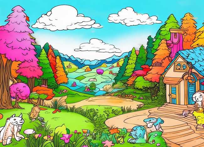 绘本故事填色a4打印；绘本故事填色a4打印版