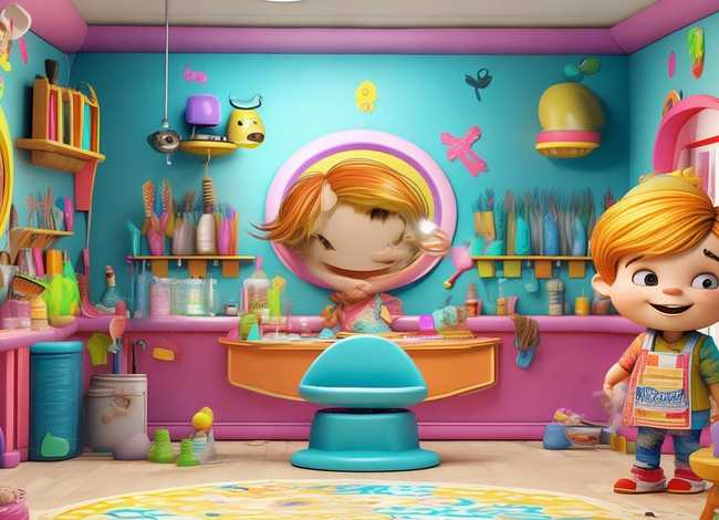 儿童故事理发店；幼儿园故事理发店