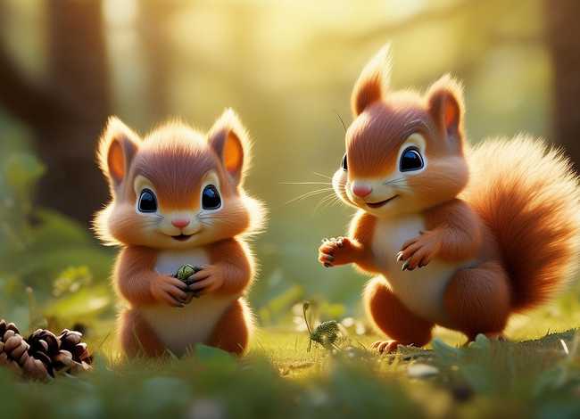 儿童故事小松鼠、小松鼠幼儿故事