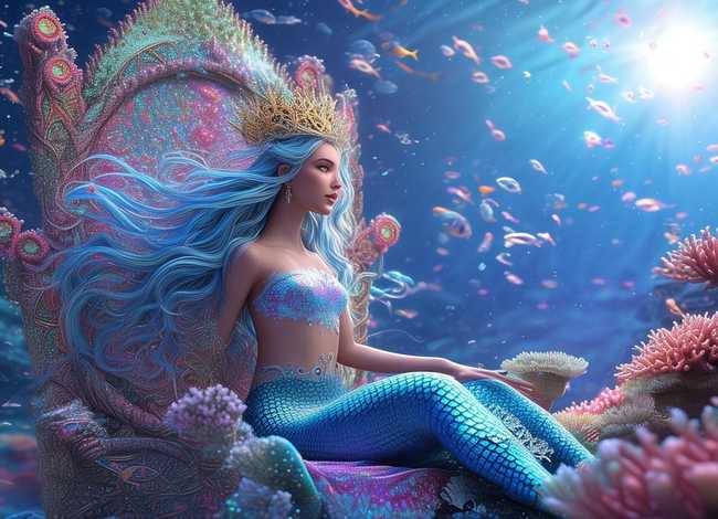 儿童故事美人鱼女王 - 美人鱼女王的故事