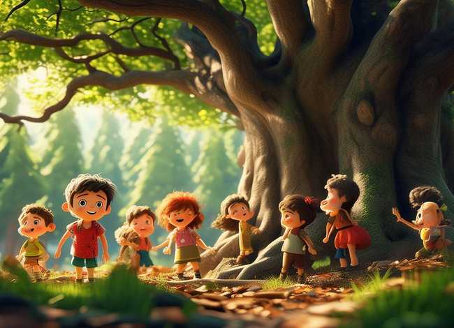 儿童故事树荫视频，树荫幼儿故事视频