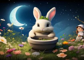 玉兔捣药儿童故事；玉兔捣药幼儿故事