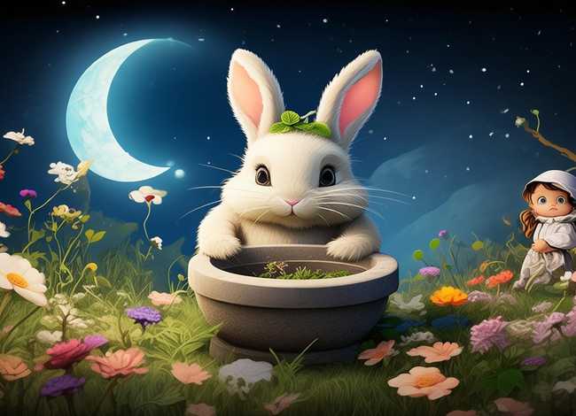 玉兔捣药儿童故事；玉兔捣药幼儿故事