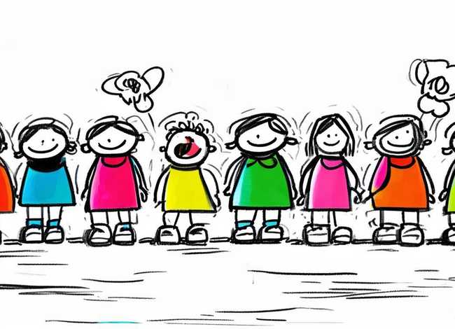 儿童排队卡通图片，儿童排队卡通图片简笔画