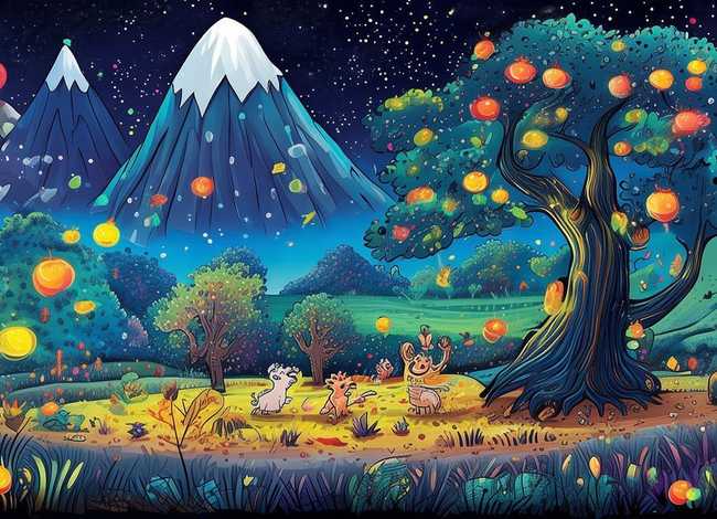 神话故事儿童画绘画作品、神话故事绘画作品简笔画