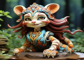 虎姑婆动画片，虎姑婆动画片泥塑