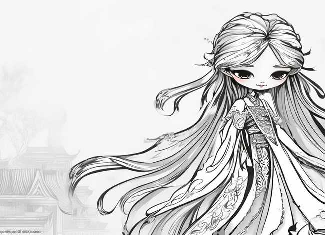 儒灵童简笔画、儒灵童图片简笔画