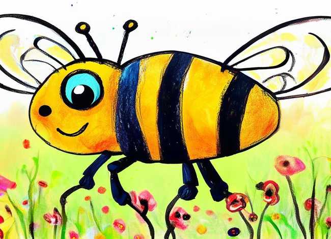 蜜蜂儿童画简笔画图片；蜜蜂儿童画简笔画图片大全