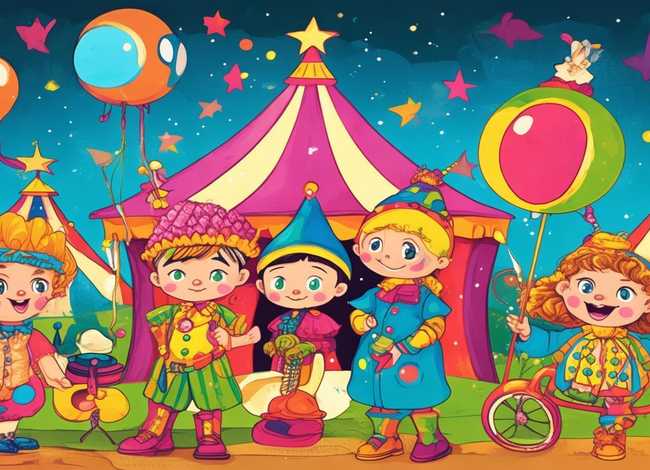 马戏团儿童插画、马戏团儿童插画图片