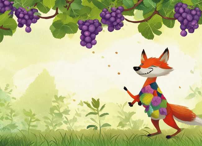狐狸与葡萄儿童故事3-6岁，幼儿故事狐狸与葡萄
