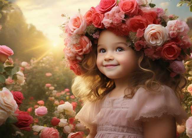 玫瑰的故事儿童写真（玫瑰的故事图片）
