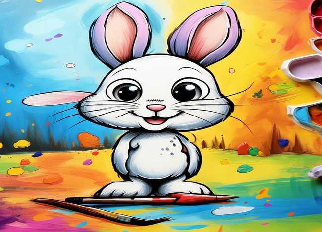 一年级小兔子绘画，一年级小兔子绘画作品图片