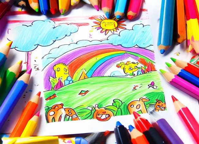 儿童彩铅画图片；儿童彩铅画画图片