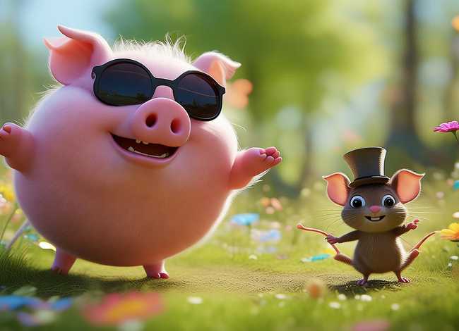 小猪和老鼠一起玩的图片 小猪和老鼠一起玩的图片卡通