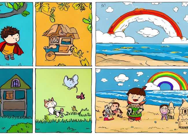 儿童四宫格绘本故事 四宫格绘本故事简笔画