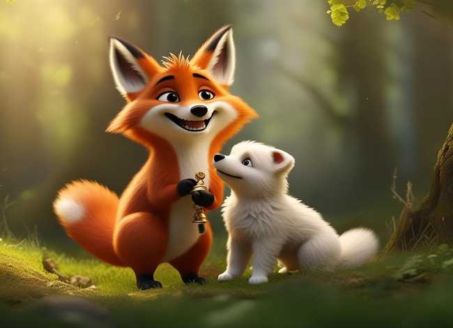 儿童故事狐狸与狗；狐狸与小狗的故事