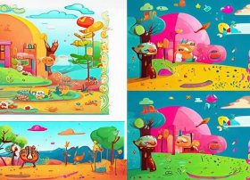 幼儿故事连环画图片4张简笔画，幼儿故事连环画图片4张简笔画大全