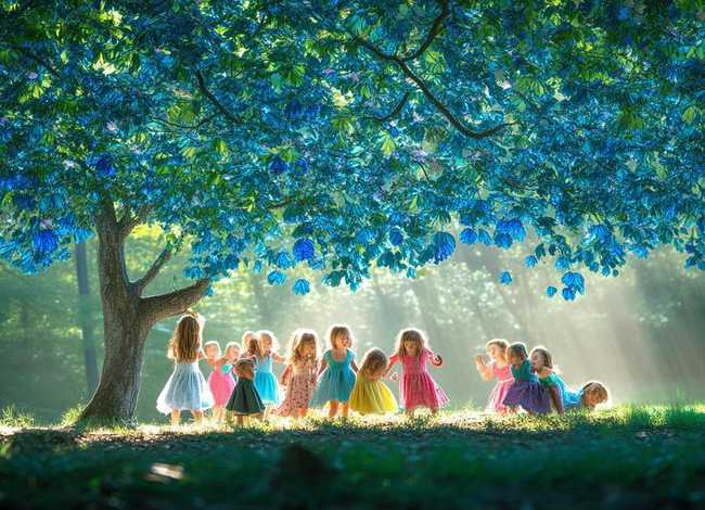 蓝色的树叶儿童故事 蓝色的树叶的主题属于幼儿生活故事主题的哪一类