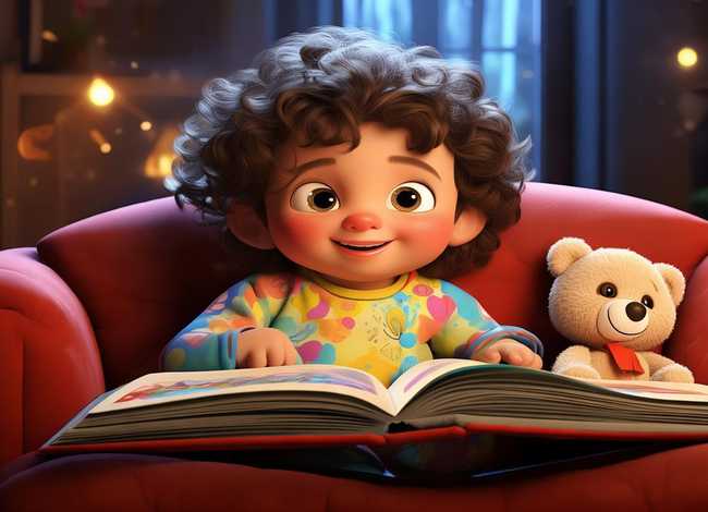 宝贝故事图片；宝贝讲故事图片