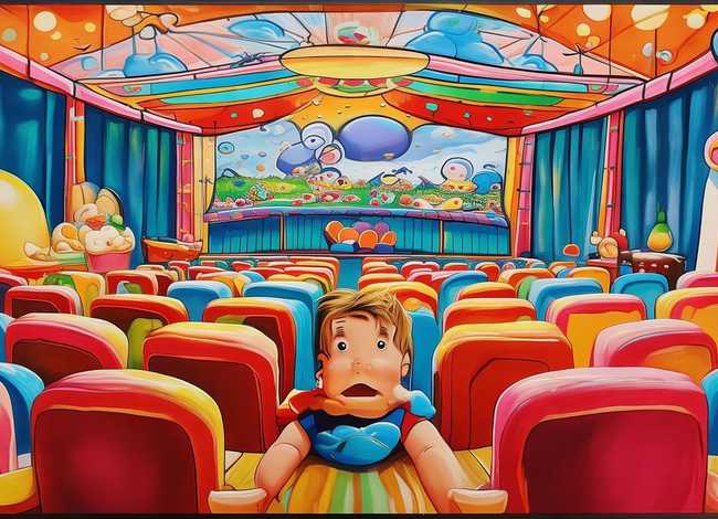 儿童画看电影画简单、儿童画看电影画简单图片